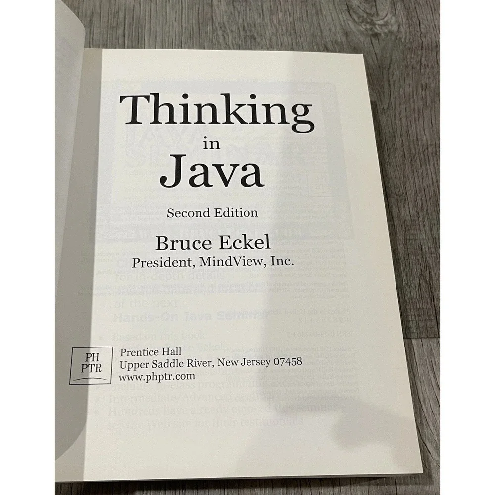 Thinking in Java by‎ Bruce Eckel (2000, CD-ROM / Trade Paperback)